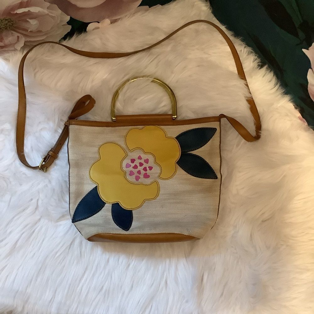 Fossil Leather‎ Appliqué purse